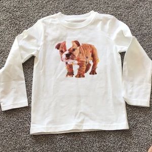 Janie and Jack Long Sleeve T-Shirt sz 3 Christmas Dog